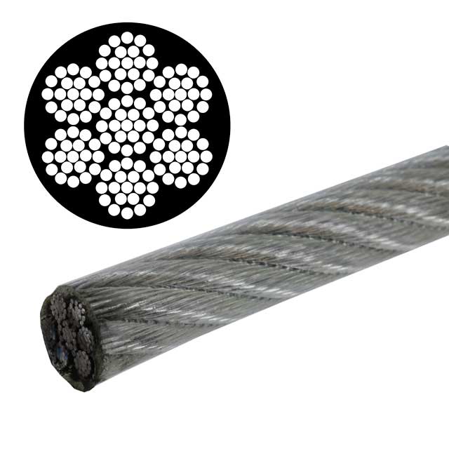 10m Anti Corrosion Nylon Coated 7 Strands Steel Weave Wire 5lb