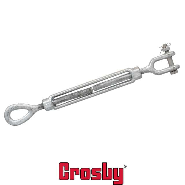 Crosby 1030690 1/2 Inch 1500 Lb Steel Hook and Eye Turnbuckle