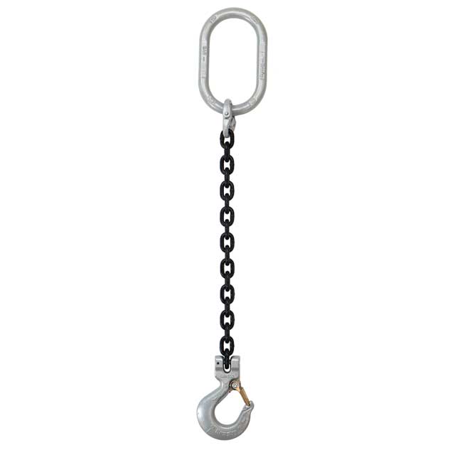 5/8 x 3' - Domestic Single Leg Chain Sling with Crosby Sling Hook - Grade 100