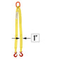 1 inchx12 foot (2 ply) Double Leg Nylon Sling w Master Link & Sling Hook image 1 of 2