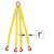 1 inchx8 foot (2 ply) Quad Leg Nylon Sling w Master Link & Sling Hook image 1 of 2
