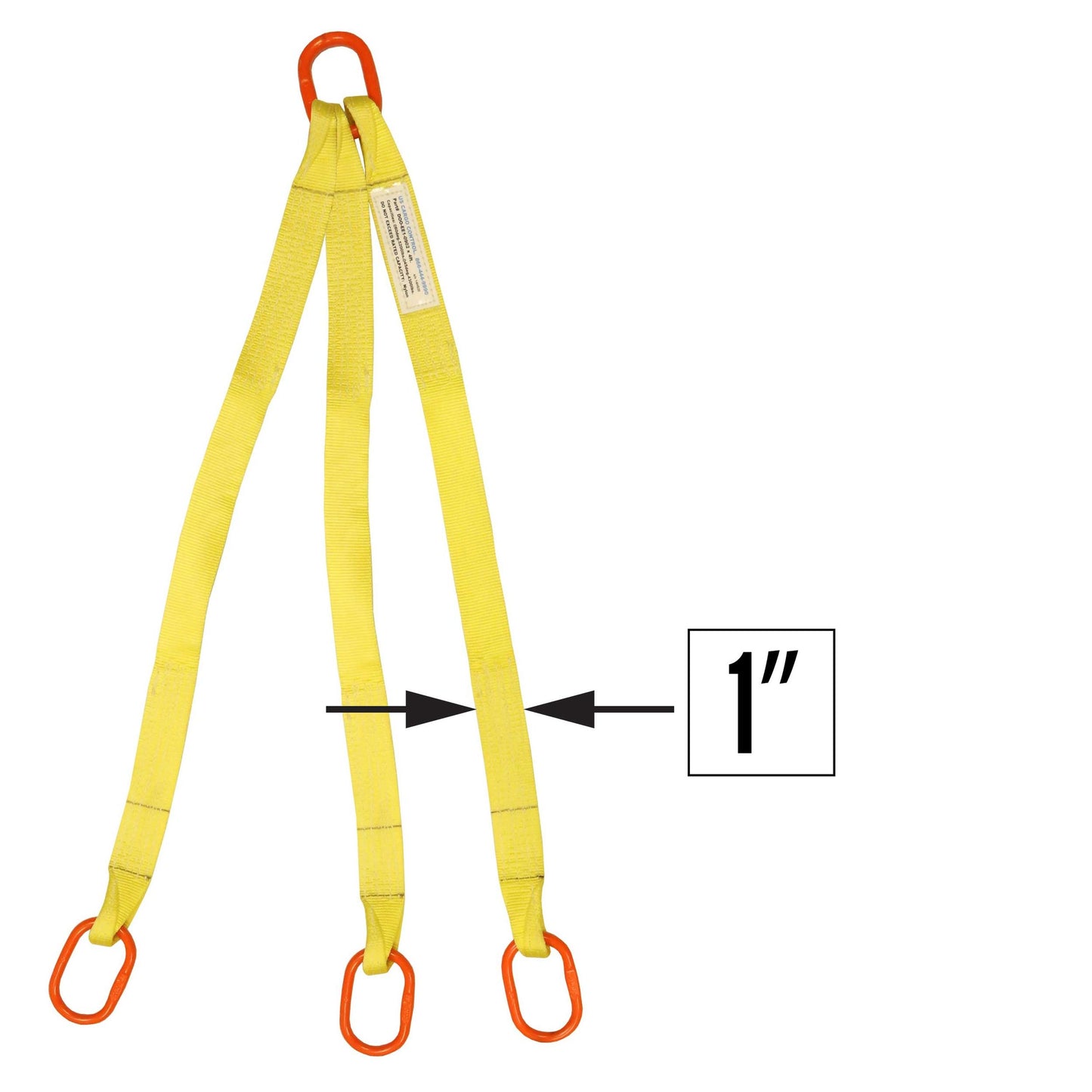 1 inchx6 foot (2 ply) Triple Leg Nylon Sling w Master Link Both Ends image 1 of 2