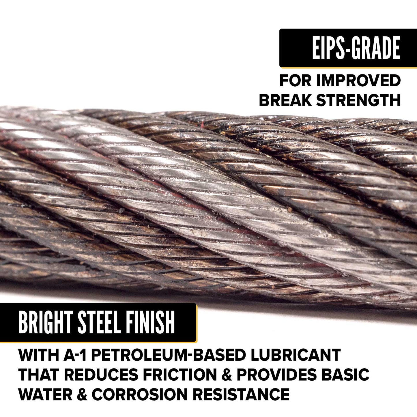 1/2" EIPS grade bright wire rope cable