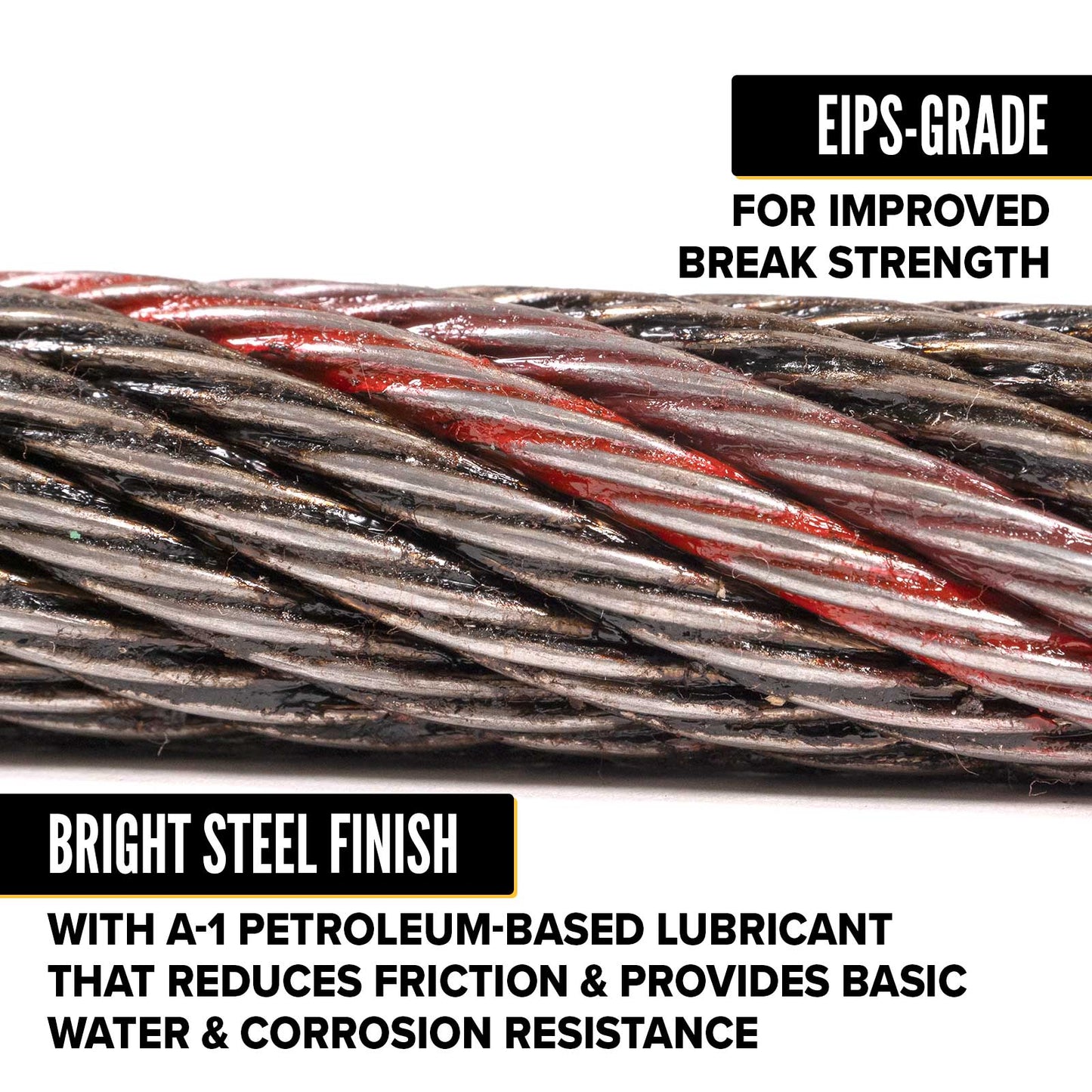 9/16" EIPS grade bright wire rope cable