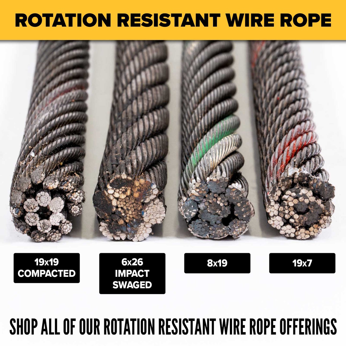 1/4" shop rotation resistant wire rope