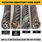 1-1/8" shop rotation resistant wire rope