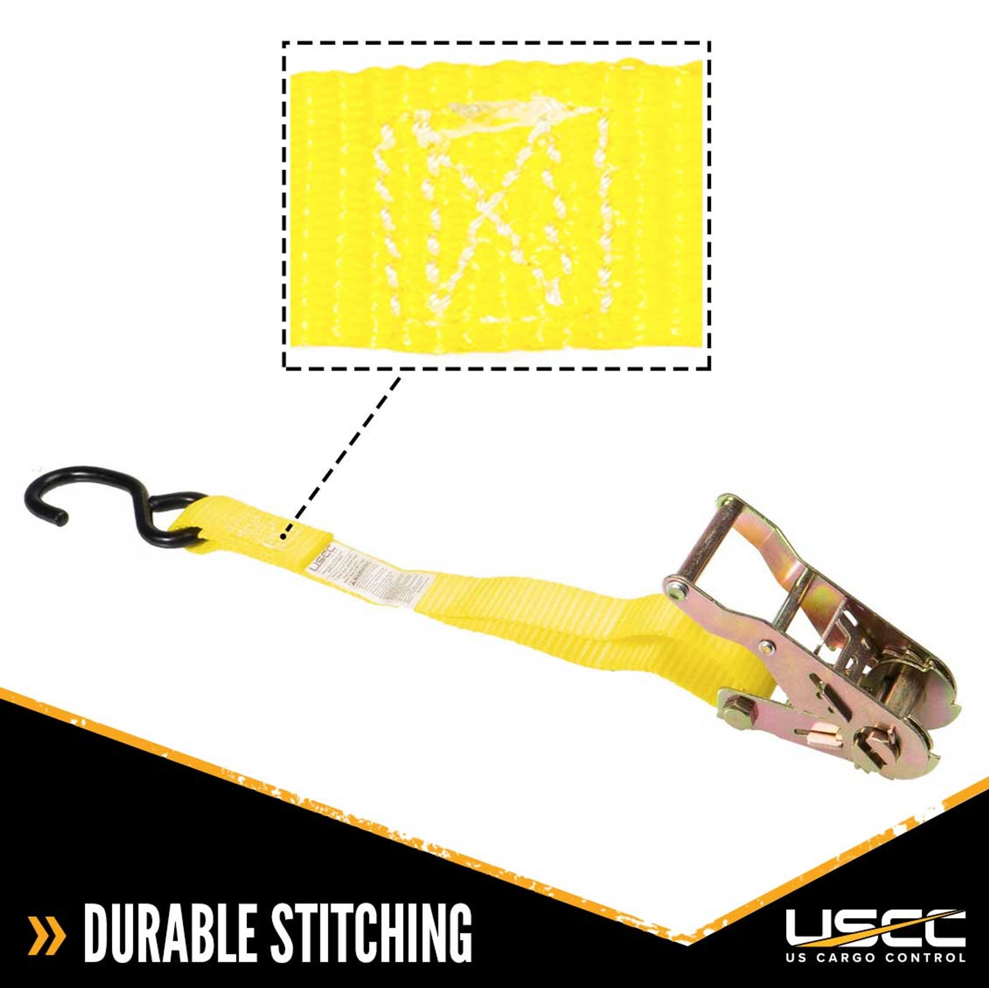 1-1/2 Industrial Ratchet Strap with Wire Hook