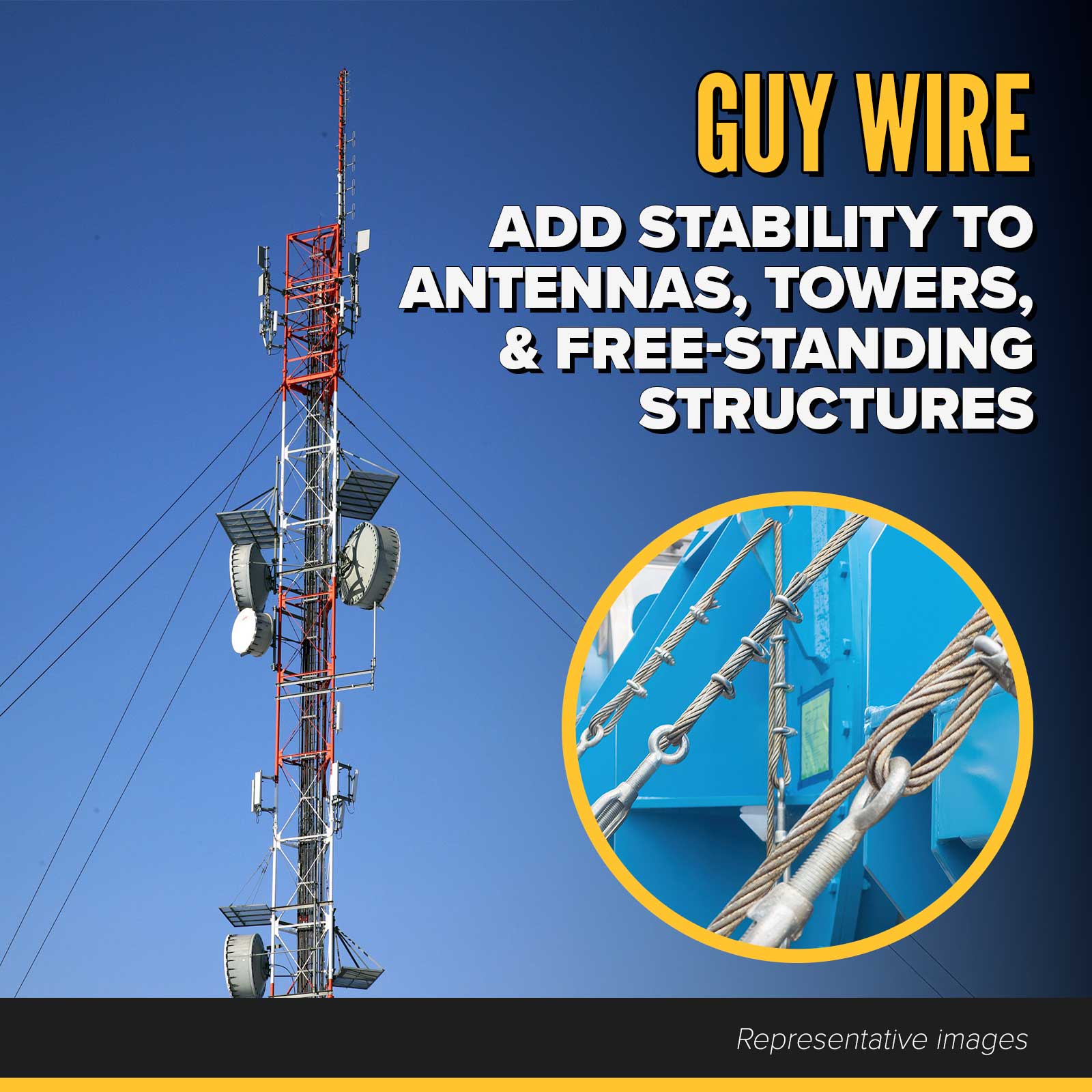 1/2" guy wire for towers