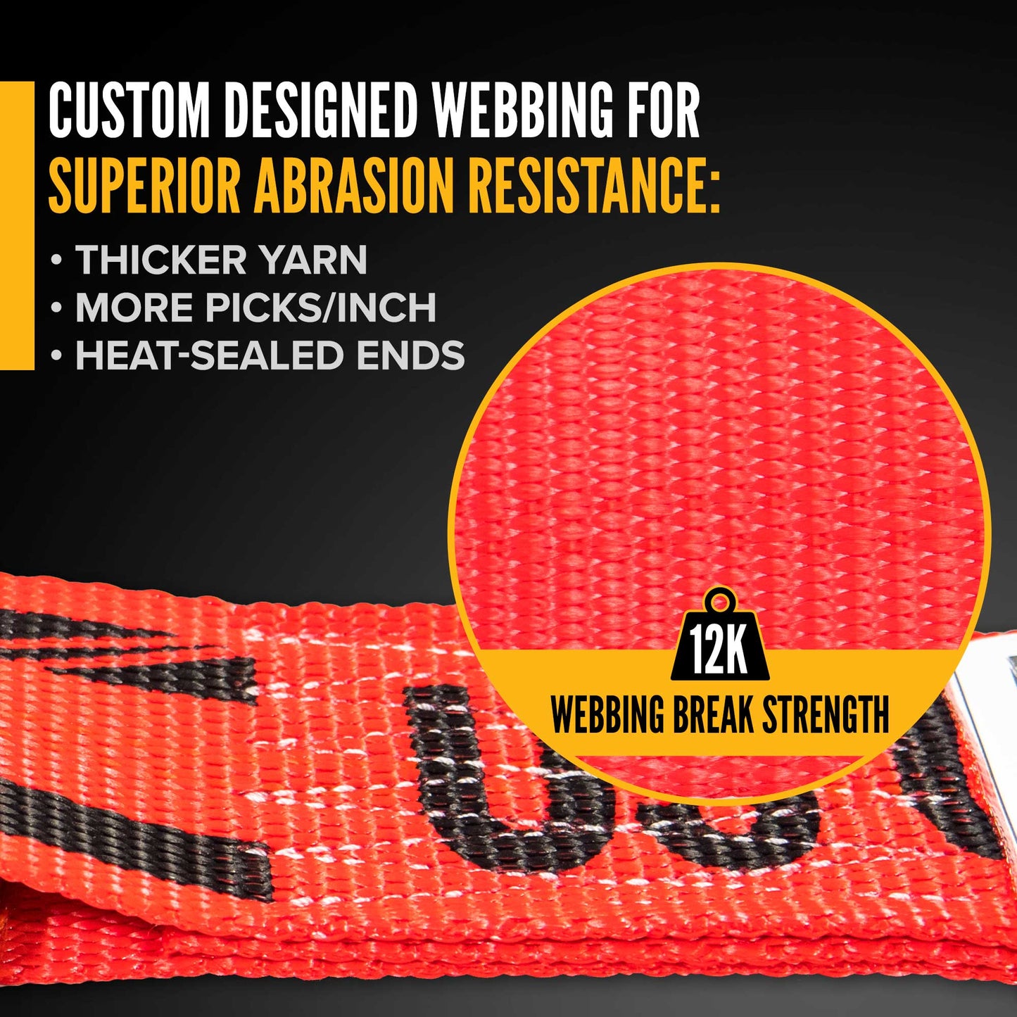 40' winch strap -  2" winch strap high quality webbing