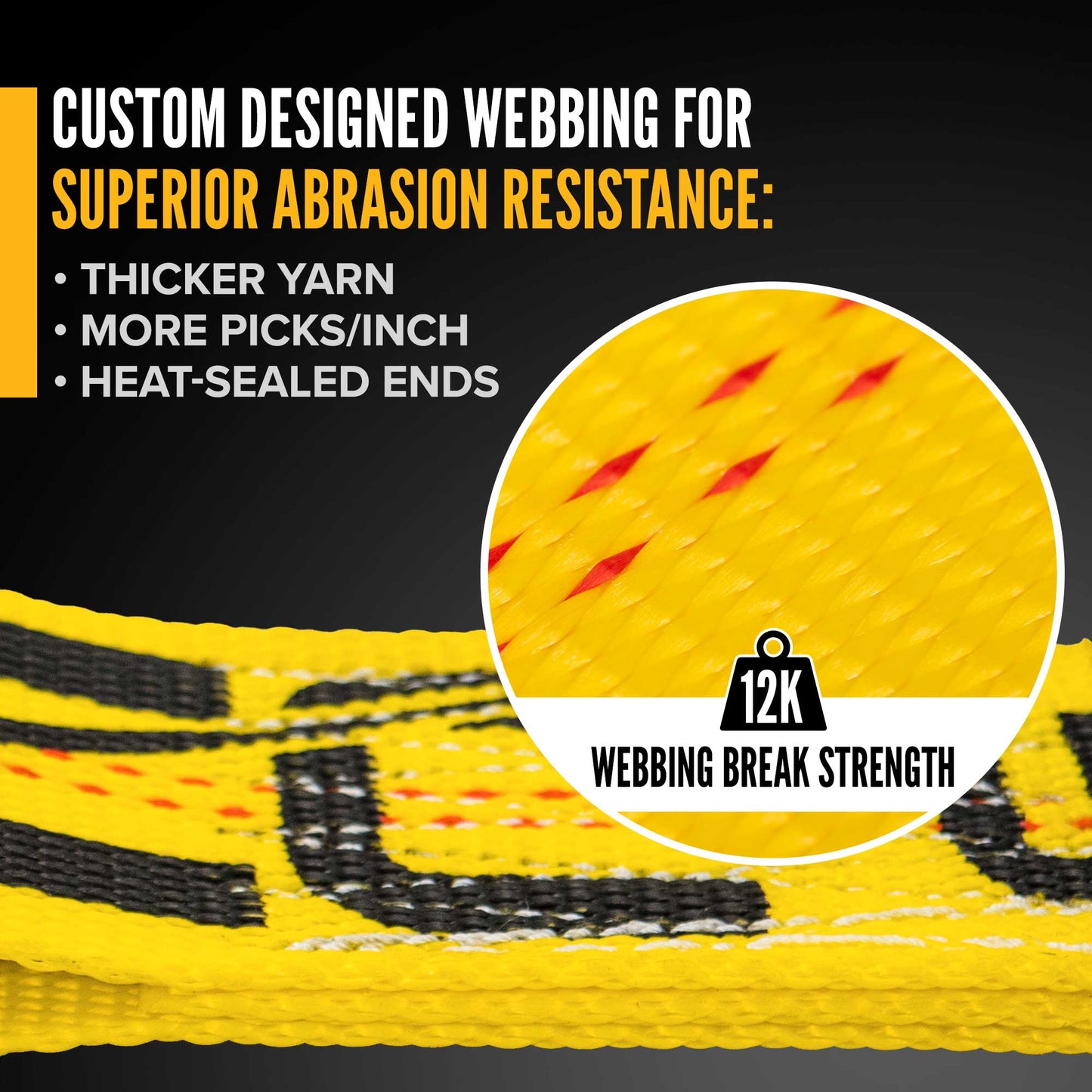 20' winch strap -  2" winch strap high quality webbing