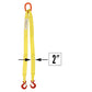 2 inchx10 foot (2 ply) Double Leg Nylon Sling w Master Link & Sling Hook image 1 of 2