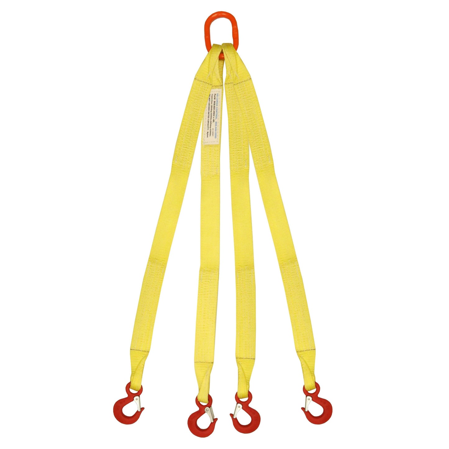 2 inchx12 foot (2 ply) Quad Leg Nylon Sling w Master Link & Sling Hook image 2 of 2