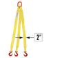 2 inchx6 foot (1 ply) Triple Leg Nylon Sling w Master Link & Sling Hook image 1 of 2