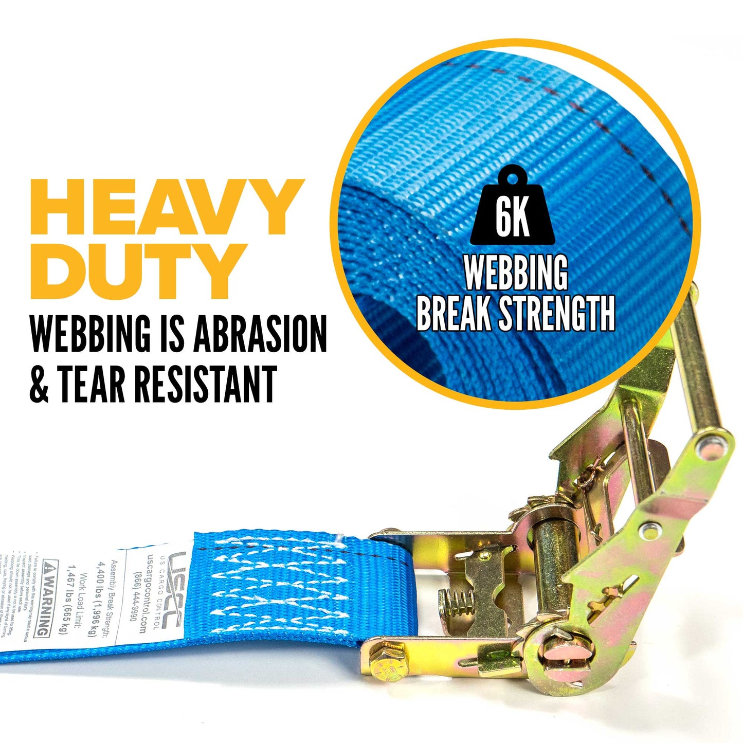 10' endless ratchet strap -  high quality webbing 2" endless ratchet strap