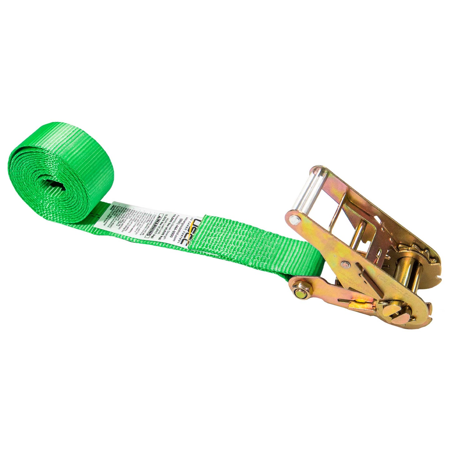 20' endless ratchet strap -  2" green heavy duty endless ratchet strap