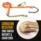 27' ratchet strap -  zinc coated hardware resists corrosion