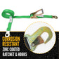 30' ratchet strap -  zinc coated hardware resists corrosion