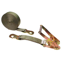 8' ratchet strap -  2" olive green flat snap hook ratchet strap