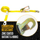 12' ratchet strap -  zinc coated hardware resists corrosion