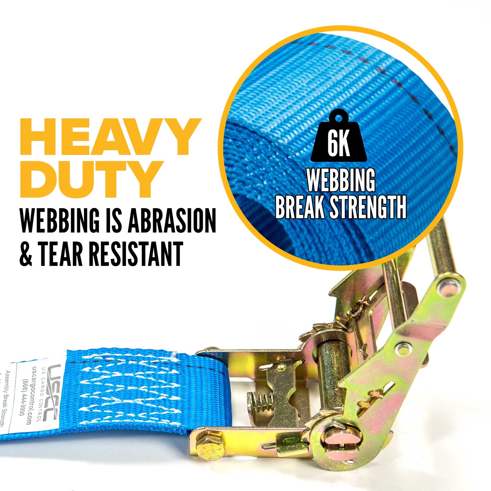 20' ratchet strap -  high quality f hook strap webbing