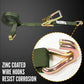 27' ratchet strap -  zinc coated wire hooks resist corrosion