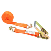 30' ratchet strap -  2" orange wire hook ratchet strap