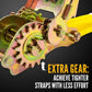 2" x 27' Gear-Driving Reverse-Action Ratchet Strap with Chain Ends | Yellow