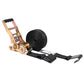 2" x 12' Gear-Driving Reverse-Action Ratchet Strap with Flat Hooks | Black