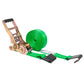 2" x 30' Gear-Driving Reverse-Action Ratchet Strap with Flat Hooks | Green