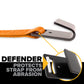 2" x 18' Gear-Driving Reverse-Action Ratchet Strap with Flat Hooks | Orange