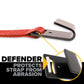 2" x 30' Gear-Driving Reverse-Action Ratchet Strap with Flat Hooks | Red