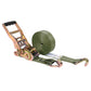 2" x 18' Gear-Driving Reverse-Action Ratchet Strap with Wire Hooks | Olive Drab