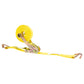 2" x 27' Rollup Ratchet Strap With Wire / Double J Hooks | Yellow