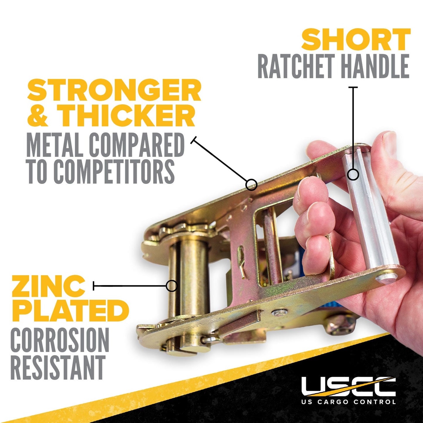 8' ratchet strap -  2" car tie down ratchet ratchet is strong and corrosion resistant