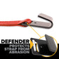 50' winch strap -  flat hook defender protects strap from abrasion