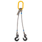 16' 3/8"  2-leg wire rope slings with eye hooks