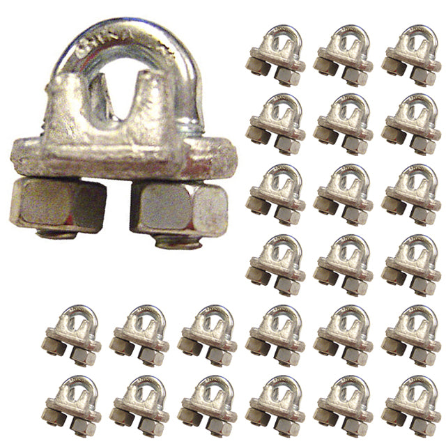 5/16" Galvanized Drop Forged Wire Rope Clips (25 pack)