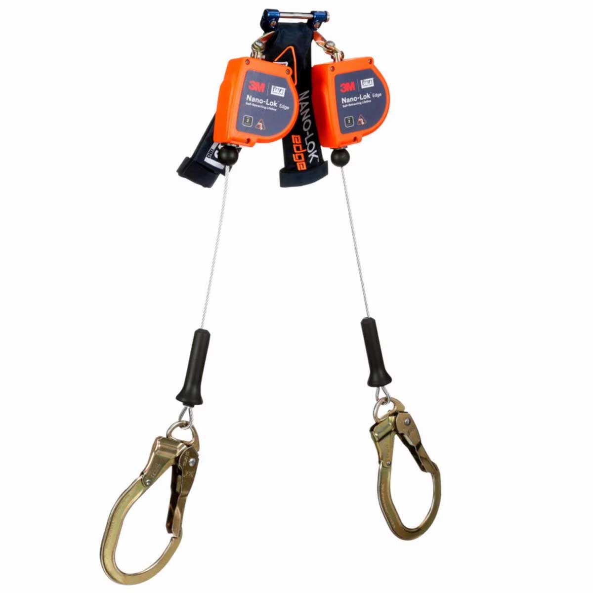 3M DBI-SALA Nano-Lok Edge 8' Cable Self-Retracting Lifeline | Twin-Leg | Rebar Hooks | 3500276