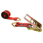 30' 4" heavy-duty red D ring ratchet strap