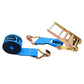 40' 4" heavy-duty blue wire hook ratchet strap