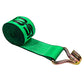 30' 4" heavy-duty green wire hook winch strap