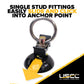 4 Point Tie Down Anchor Kit - Black