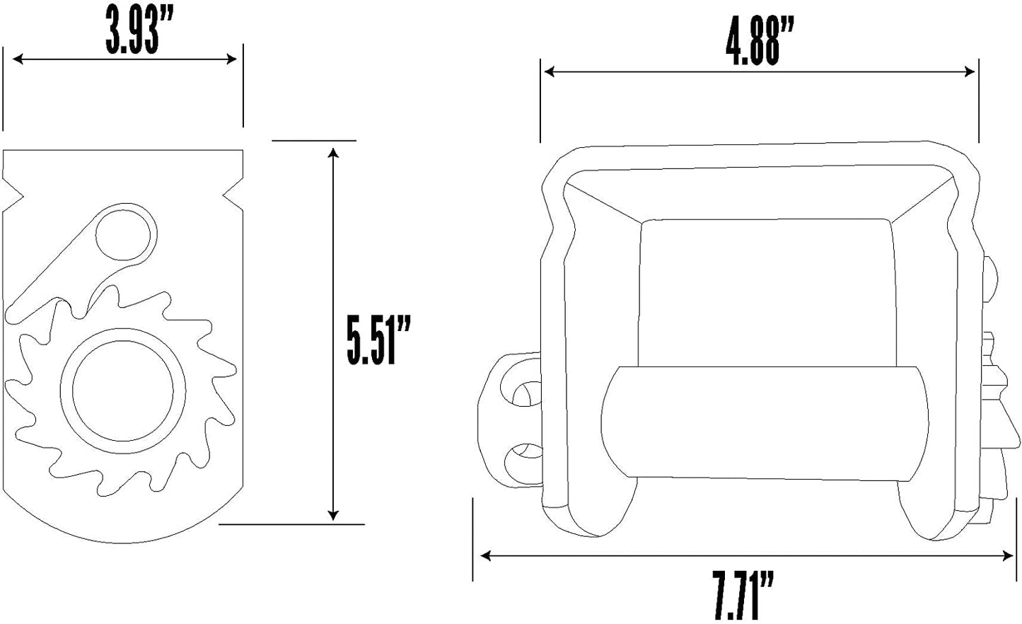 4" Low Profile Sliding Winch (Bottom Mount) | 5-Pack