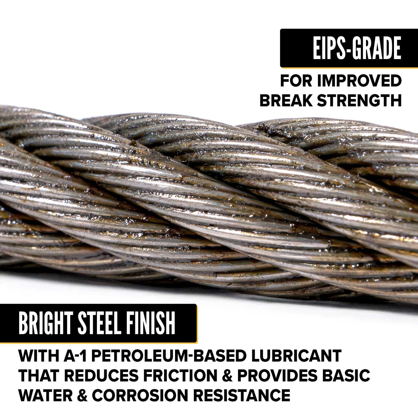 1/2" EIPS grade bright wire rope cable