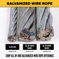 7/8" shop galvanized wire rope 6x19