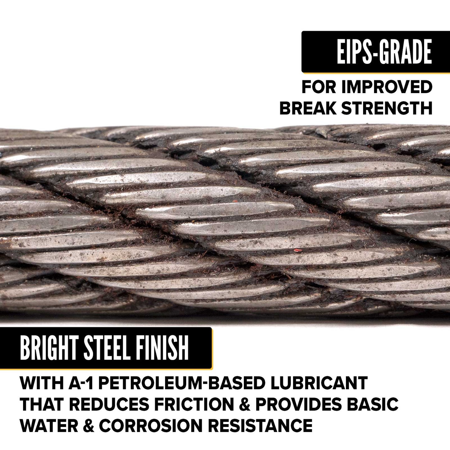 3/4" EIPS grade bright wire rope cable