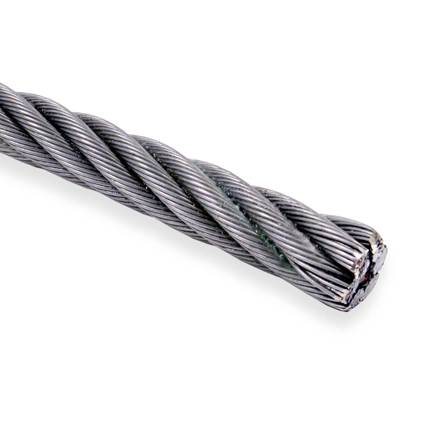 1/4" 6x37 bright wire rope EIPS fiber core