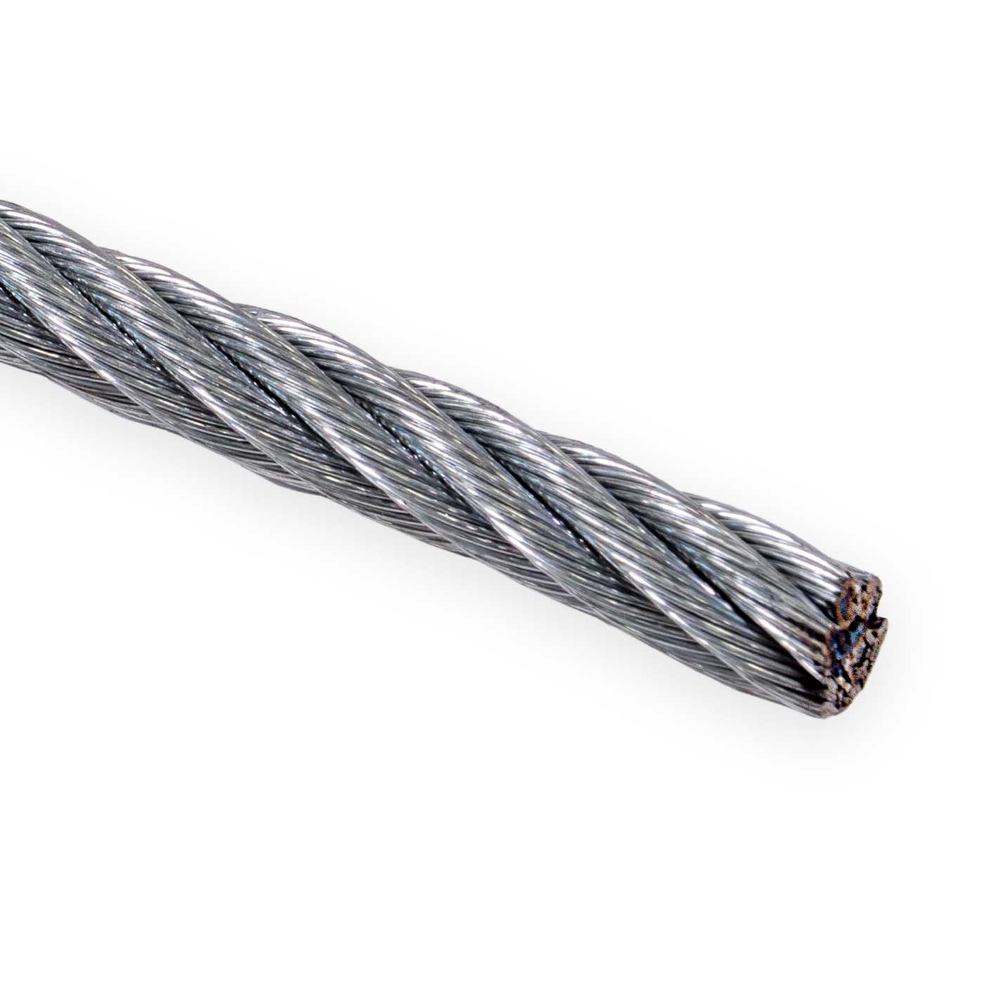 3/16" 7x19 galvanized wire rope IPS