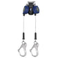 FallTech FT-X LE 8' Cable Self-Retracting Lifeline | Twin-Leg | Rebar Hooks | 82808TP5