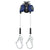 FallTech FT-X LE 8' Cable Self-Retracting Lifeline | Twin-Leg | Rebar Hooks | 82808TP3